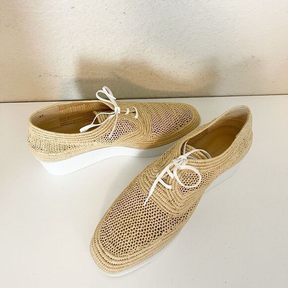 Robert Clergerie Lisa Raffia Platform Derby’s Oxfords 41. New in box. - Picture 11 of 13
